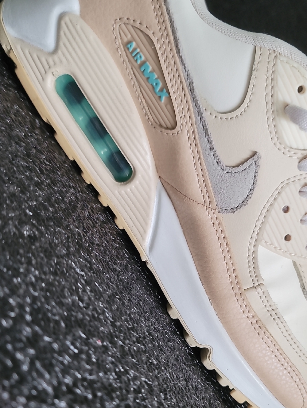 Nike Wmns Air Max 90 Se 'Mama' "Teal/Cream/Tan" Wmns 9 Fast Shipper. - Picture 13 of 15